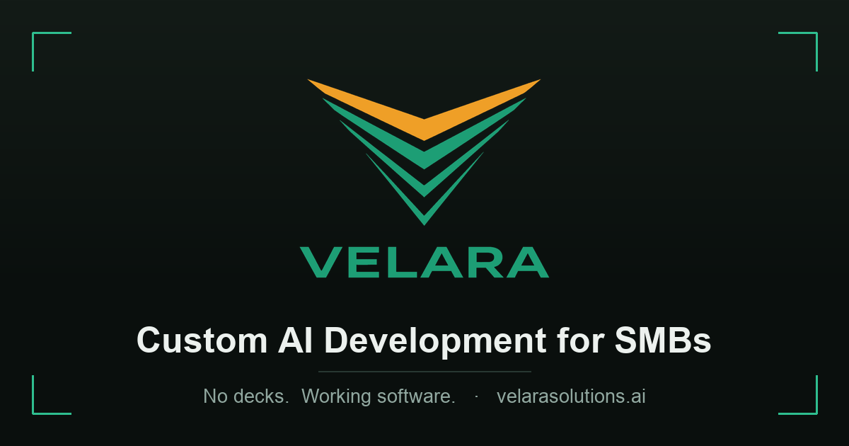 Velara Solutions — custom AI development for SMBs